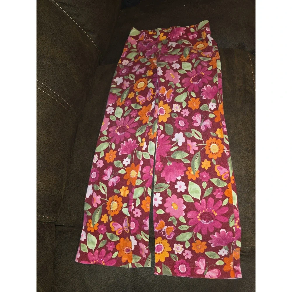 Gymboree butterfly girl floral top size 8 leggings size 7